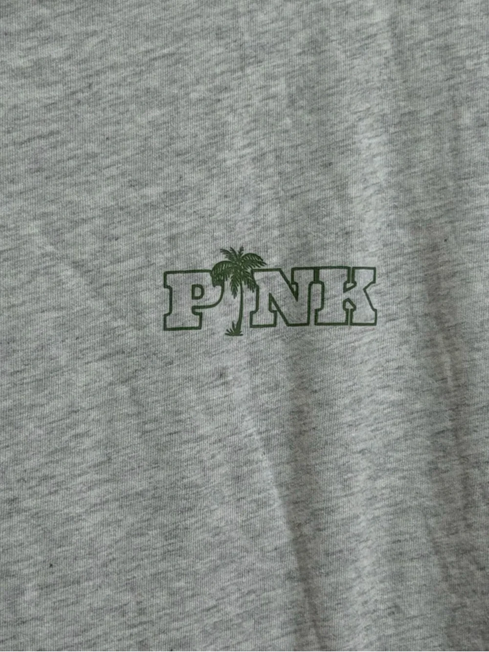 PINK Victoria's Secret Heather Gray Logo Tee - Picture 12 of 14
